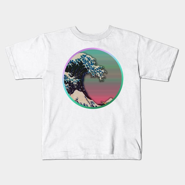 The Great Vapor Wave Kids T-Shirt by CriSan